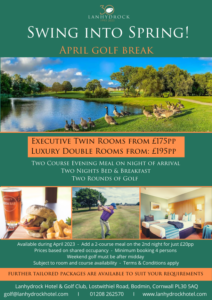 April golf break at Lanhydrock Hotel